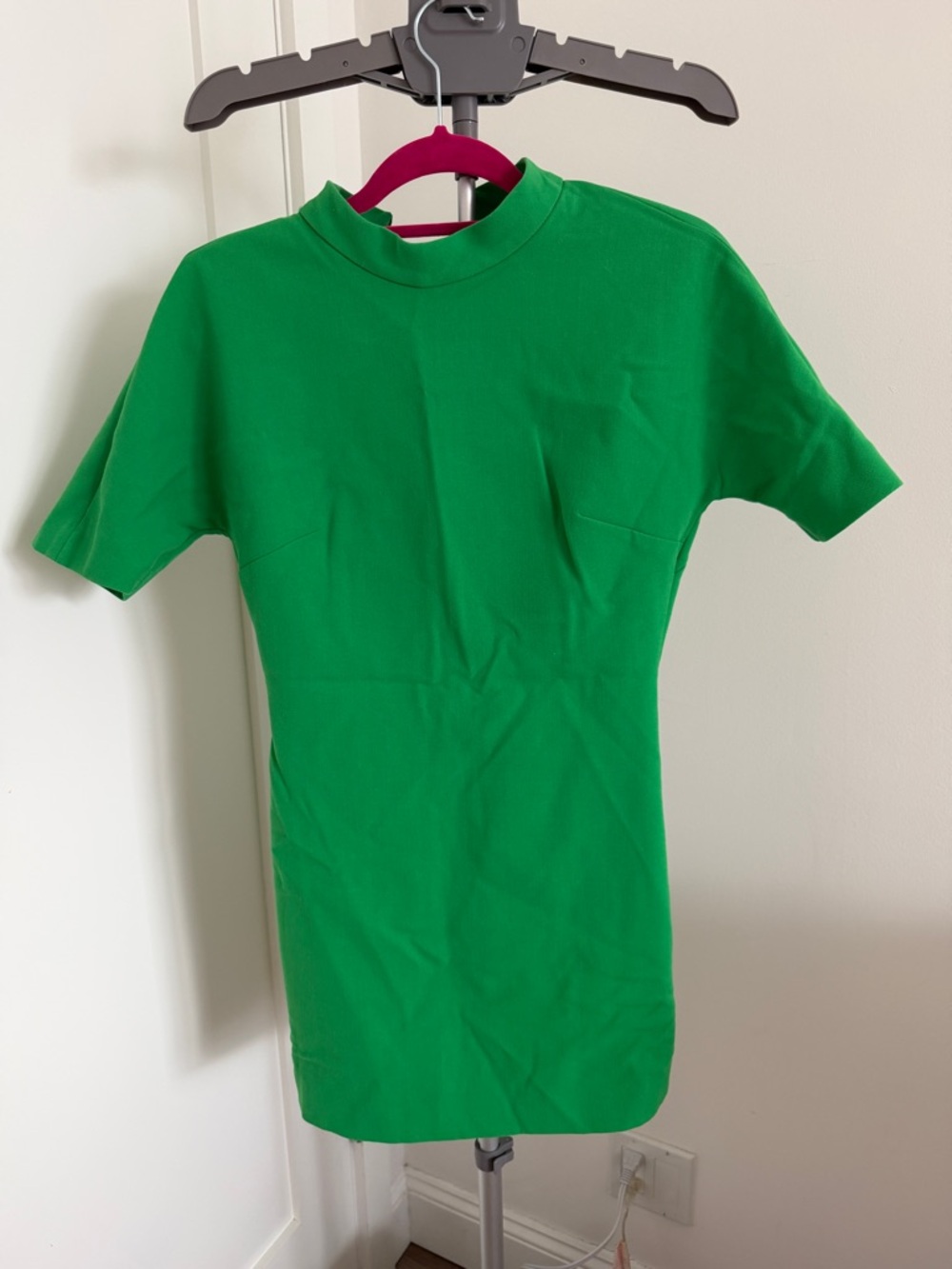 Zara Bright Green Short Sleeve Mini Dress - Picture 3 of 4